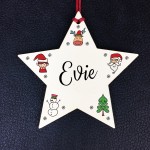 Babys 1st Christmas Decoration Personalised Hanging Star