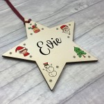 Babys 1st Christmas Decoration Personalised Hanging Star