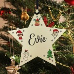 Babys 1st Christmas Decoration Personalised Hanging Star