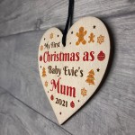 First Christmas As A Mum Wood Tree Decoration Newborn Gifts