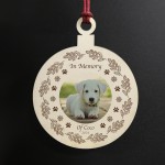 Personalised In Memory Dog Memorial Gift Hanging Photo Decor