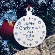 My First Christmas As A Father Daddy Gift Hanging Tree Decor