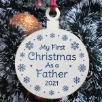 My First Christmas As A Father Daddy Gift Hanging Tree Decor