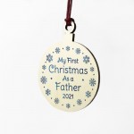 My First Christmas As A Father Daddy Gift Hanging Tree Decor