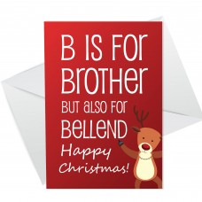 FUNNY RUDE Christmas Card For Brother A6 Card Joke Brother Card 