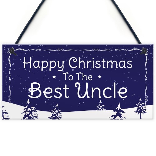 Uncle Gift Hanging Christmas Sign Novelty Christmas Xmas Gift