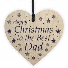 Novelty Dad Christmas Gift Wood Heart Dad Gift From Daughter Son
