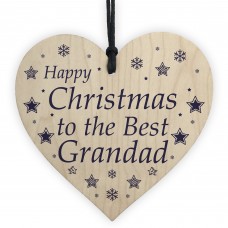 Novelty Grandad Christmas Gift Wood Heart Grandparent Gift
