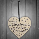 Novelty Grandad Christmas Gift Wood Heart Grandparent Gift