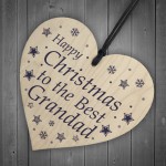 Novelty Grandad Christmas Gift Wood Heart Grandparent Gift