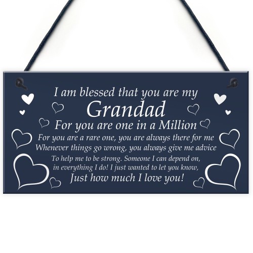 Christmas Gift For Grandad Hanging Sign Grandparent Gift