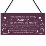 Christmas Gift For Nanny Hanging Sign Grandparent Gift Thank You