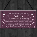 Christmas Gift For Nanny Hanging Sign Grandparent Gift Thank You