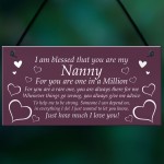 Christmas Gift For Nanny Hanging Sign Grandparent Gift Thank You