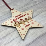 Family Christmas Tree Wood Decoration Personalised Mum Dad Gift