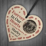 Memorial Gift For Dog Pet Wooden Heart Personalised Decoration