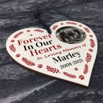 Memorial Gift For Dog Pet Wooden Heart Personalised Decoration