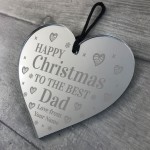 Christmas Gift For Dad Personalised Hanging Heart Tree Decor