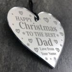 Christmas Gift For Dad Personalised Hanging Heart Tree Decor