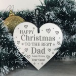 Christmas Gift For Dad Personalised Hanging Heart Tree Decor