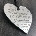 Christmas Gift For Grandad Personalised Hanging Heart Tree Decor