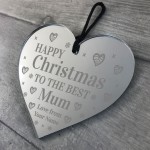 Christmas Gift For Mum Personalised Hanging Heart Tree Decor