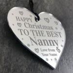 Christmas Gift For Nanny Personalised Hanging Heart Tree Decor