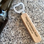 Novelty Christmas Gift For Dad Personalised Bottle Opener