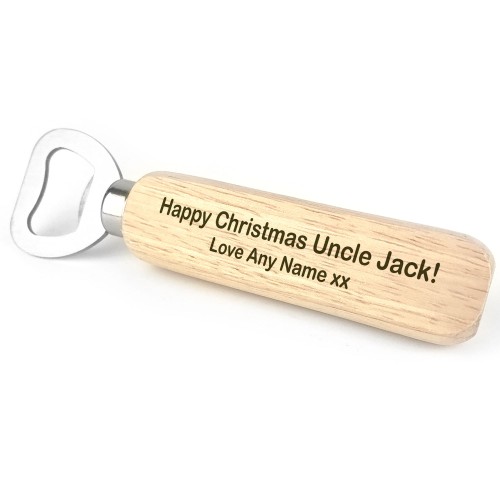 Novelty Christmas Gift For Uncle Personalised Bottle Opener