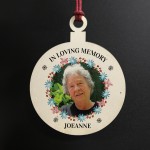 In Memory Christmas Tree Decoration Personalised Nan Mum Gift