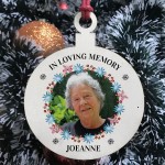 In Memory Christmas Tree Decoration Personalised Nan Mum Gift