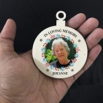 In Memory Christmas Tree Decoration Personalised Nan Mum Gift