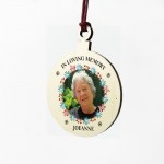 In Memory Christmas Tree Decoration Personalised Nan Mum Gift