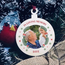 Personalised Memorial Christmas Decoration For Dad Grandad