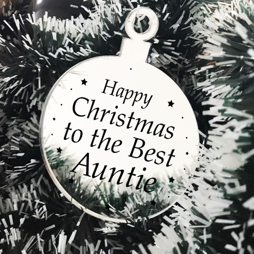 Christmas Gift For Auntie Christmas Tree Decoration Engraved