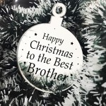 Christmas Gift For Brother Christmas Tree Decoration Engraved