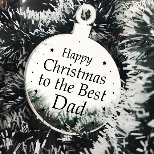 Christmas Gift For Dad Christmas Tree Decoration Engraved Bauble