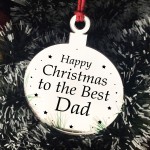 Christmas Gift For Dad Christmas Tree Decoration Engraved Bauble