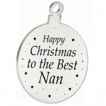 Christmas Gift For Nan Christmas Tree Decoration Engraved Bauble