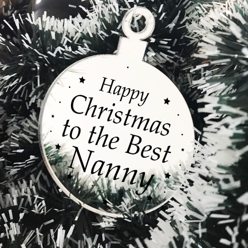 Christmas Gift For Nanny Christmas Tree Decoration Engraved