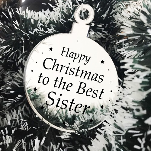 Christmas Gift For Sister Christmas Tree Decoration Engraved