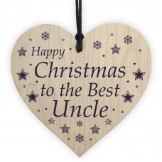 Novelty Gift For Uncle Christmas Wood Heart Thank You Gift