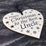 Novelty Gift For Uncle Christmas Wood Heart Thank You Gift