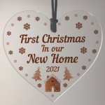 First Christmas In Our New Home Hanging Heart Christmas Decor