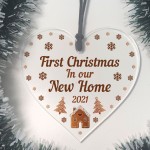 First Christmas In Our New Home Hanging Heart Christmas Decor