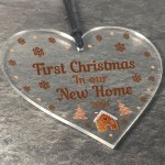 First Christmas In Our New Home Hanging Heart Christmas Decor
