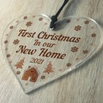 First Christmas In Our New Home Hanging Heart Christmas Decor