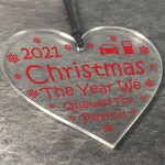 Christmas 2021 Year We Queued For Petrol 2021 Bauble Funny Gift