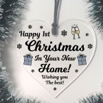 1st Christmas New Home Hanging Heart Christmas Tree Decoration