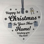 1st Christmas New Home Hanging Heart Christmas Tree Decoration